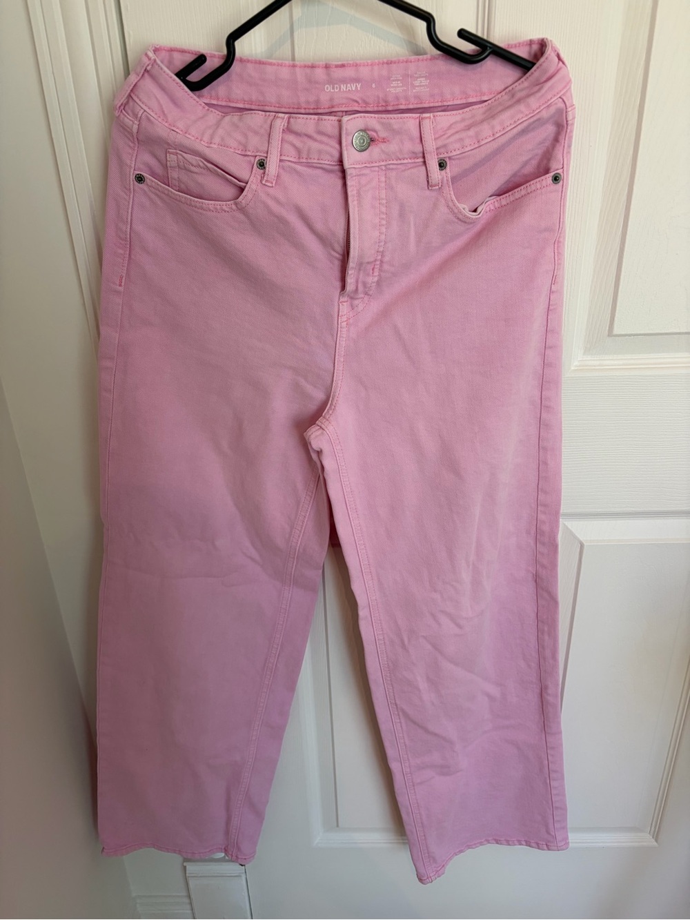 Old Navy Pink Wide-Leg Jeans